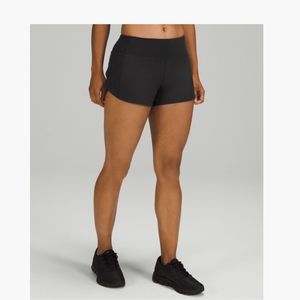 Lululemon speed up short long 4" size 10 black
